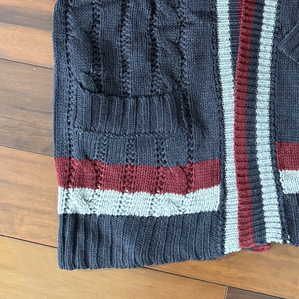 NAVY BLUE CARDIGAN WITH POCKETS - Picture 6 of 10